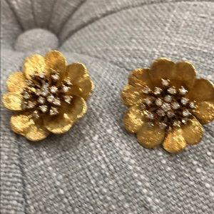 GoldDiamond  Clip Earrings